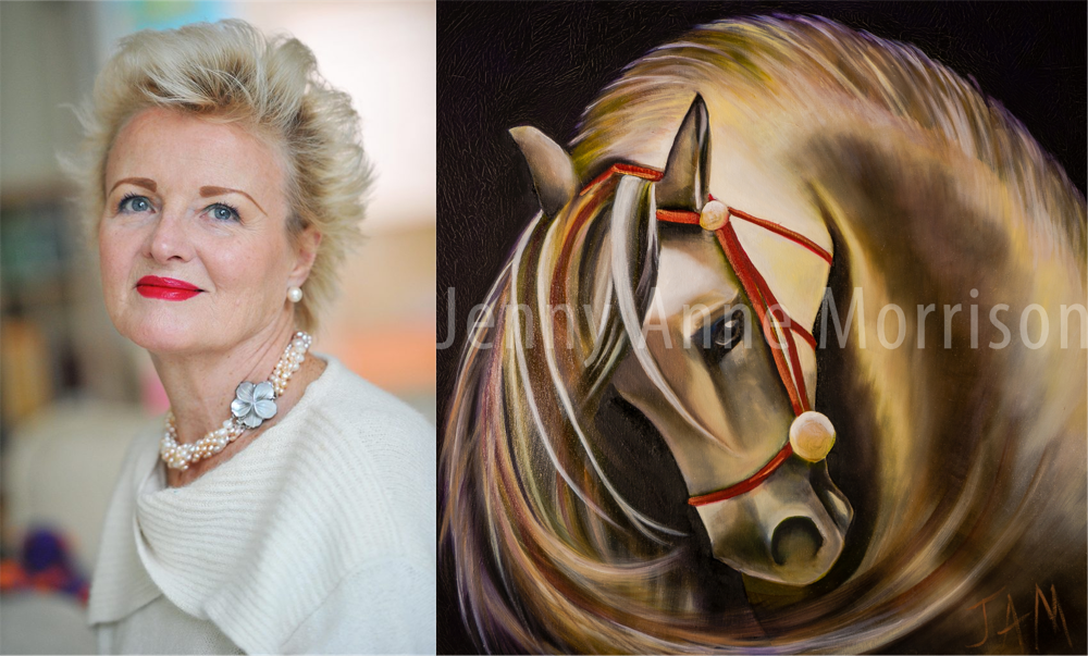 Jenny Anne Morrison lebt in Tormos und malt neben Pferden auch andere Motive sehr ausdrucksstark.